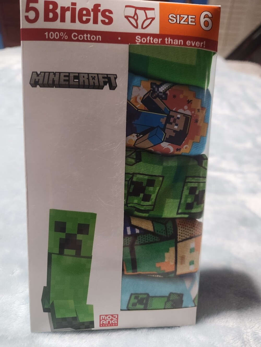 5-pack Handcraft Minecraft boys' cotton briefs With Vibrant Character Prints.